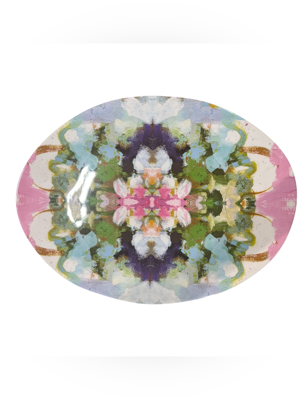 Laura Park Nantucket Bloom Melamine Platter 19” EUC